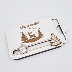 Medinis pinigų vokelis „Gražių švenčių“