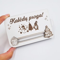 Medinis pinigų vokelis „Kalėdų proga“