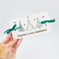 Medinis pinigų vokelis „Svajonių ir norų išsipildymui“