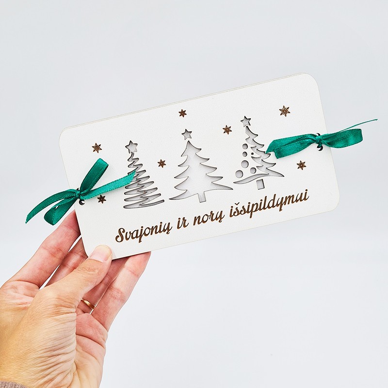 Medinis pinigų vokelis „Svajonių ir norų išsipildymui“