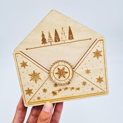 Medinis pinigų vokelis „Šventinis vokas“