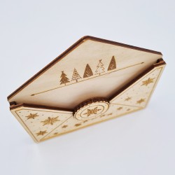 Medinis pinigų vokelis „Šventinis vokas“